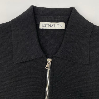 ESTNATION エストネーション 61-234-05-120021 ブラック ミラノリブ シャツブルゾン ジャケット