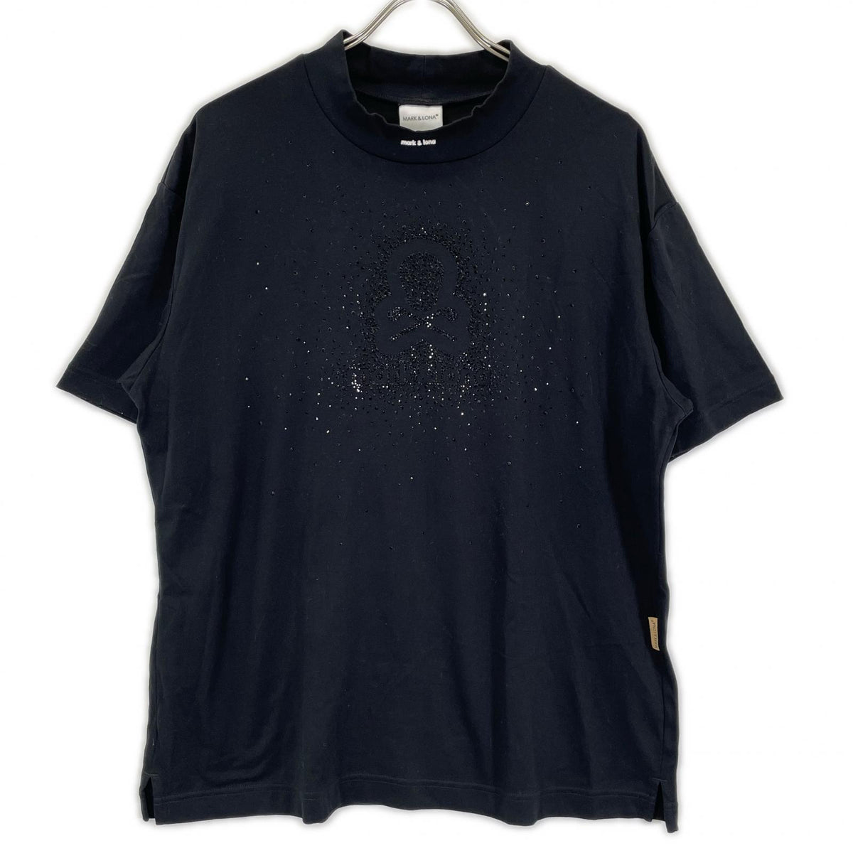 MARK&LONA マークアンドロナ 25年 MLM-5C-AA04 ブラック Ever Crystal Skull Mock Tシャツ トップス