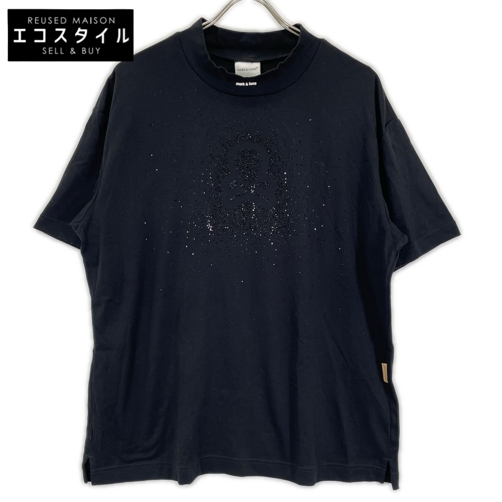 MARK&LONA マークアンドロナ 25年 MLM-5C-AA04 ブラック Ever Crystal Skull Mock Tシャツ トップス