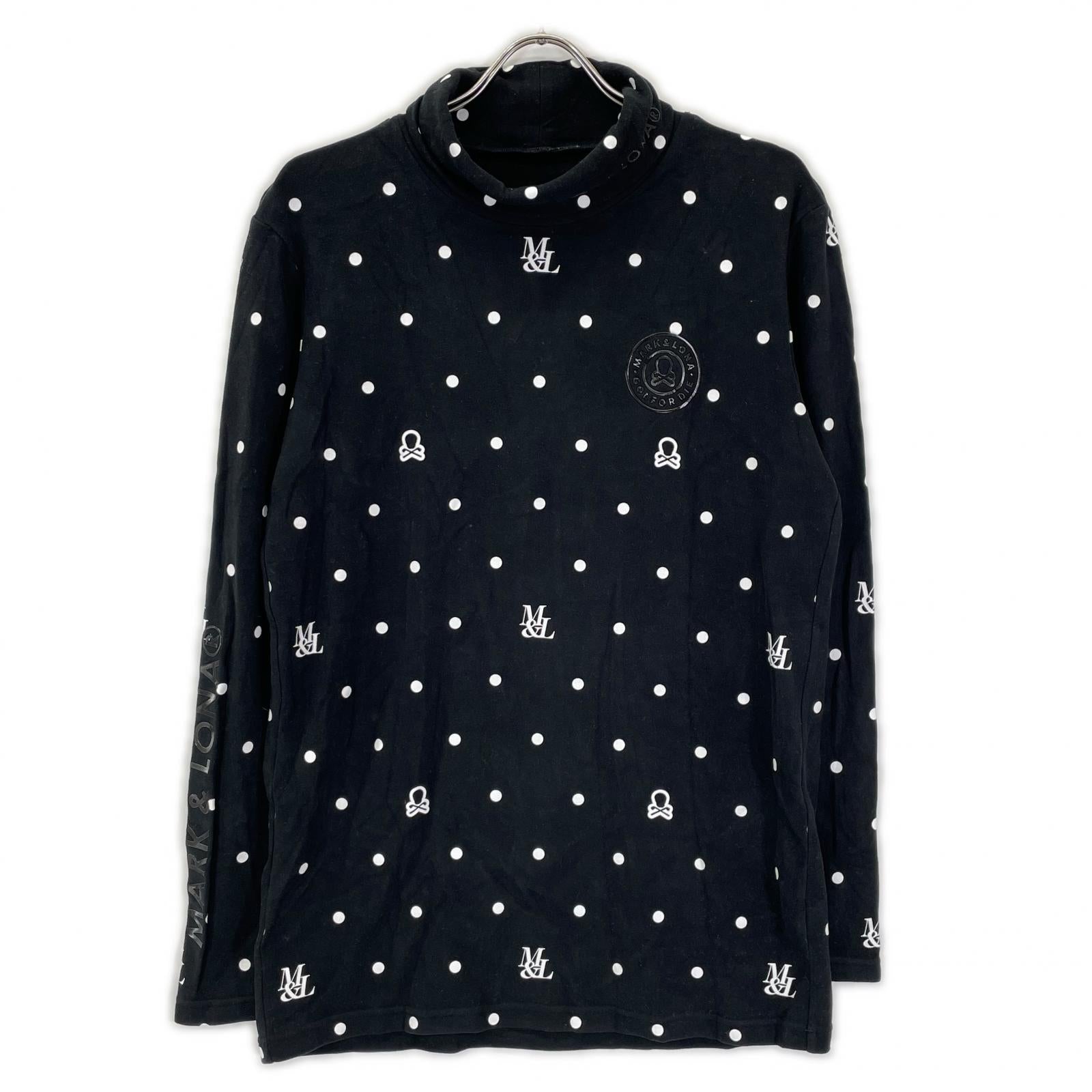 MARK&LONA マークアンドロナ 25年 MLM-5C-AU04 ブラック DOT Mock Neck Layer プルオーバー トップス