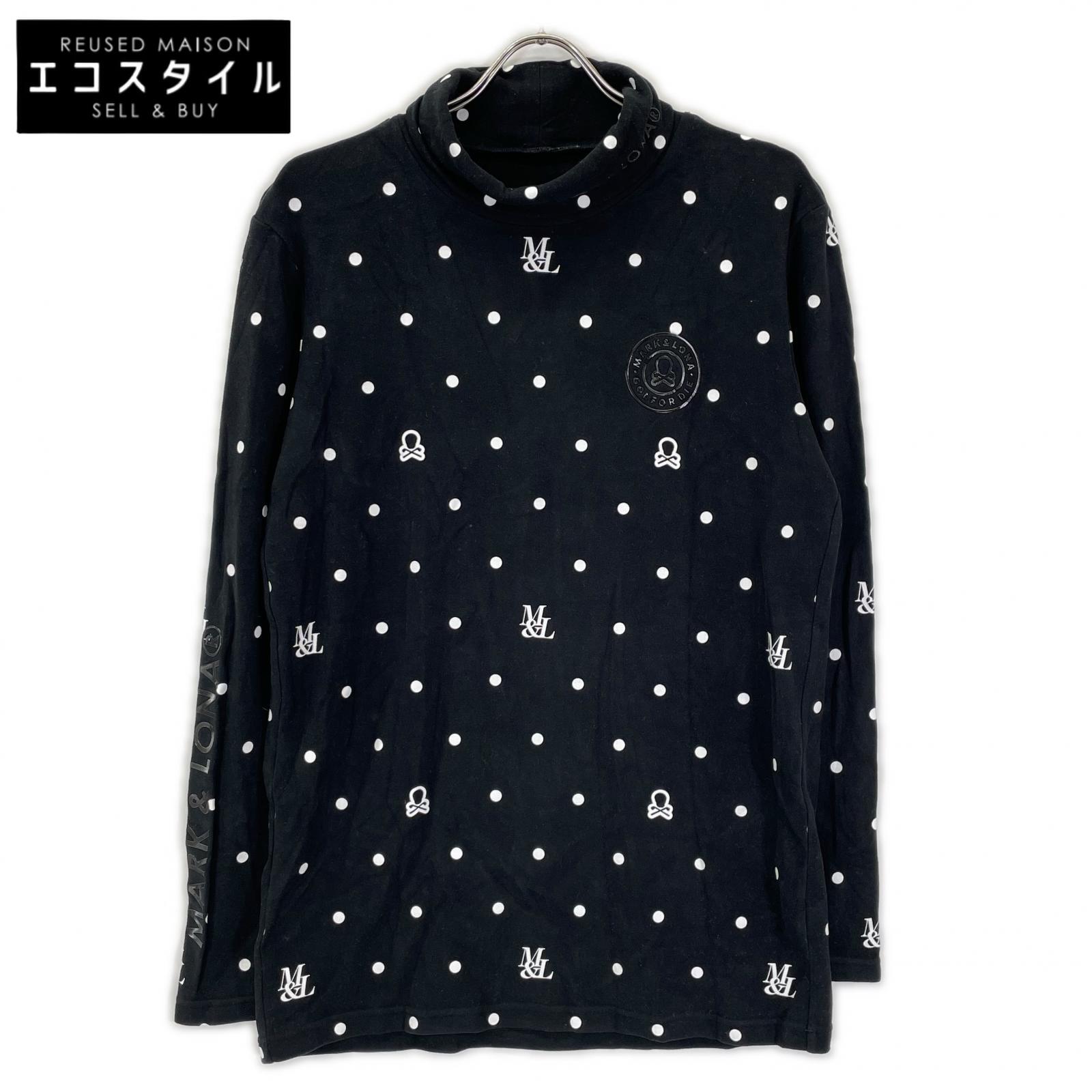 MARK&LONA マークアンドロナ 25年 MLM-5C-AU04 ブラック DOT Mock Neck Layer プルオーバー トップス