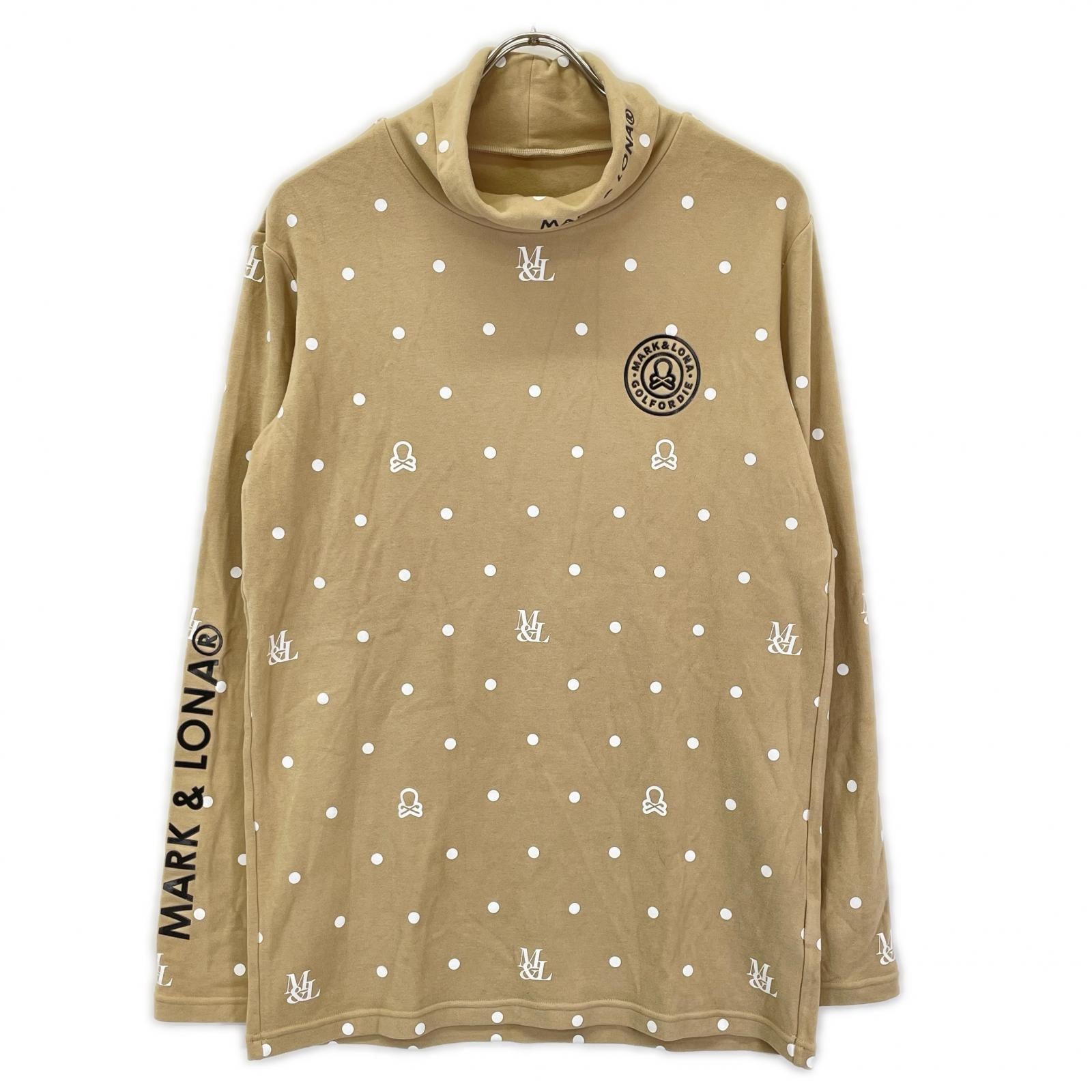 MARK&LONA マークアンドロナ 25年 MLM-5C-AU04 ベージュ DOT Mock Neck Layer プルオーバー トップス