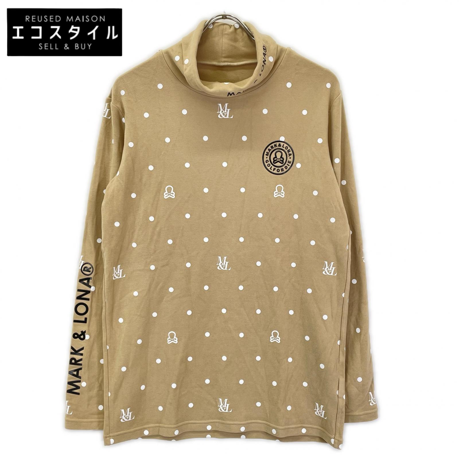MARK&LONA マークアンドロナ 25年 MLM-5C-AU04 ベージュ DOT Mock Neck Layer プルオーバー トップス