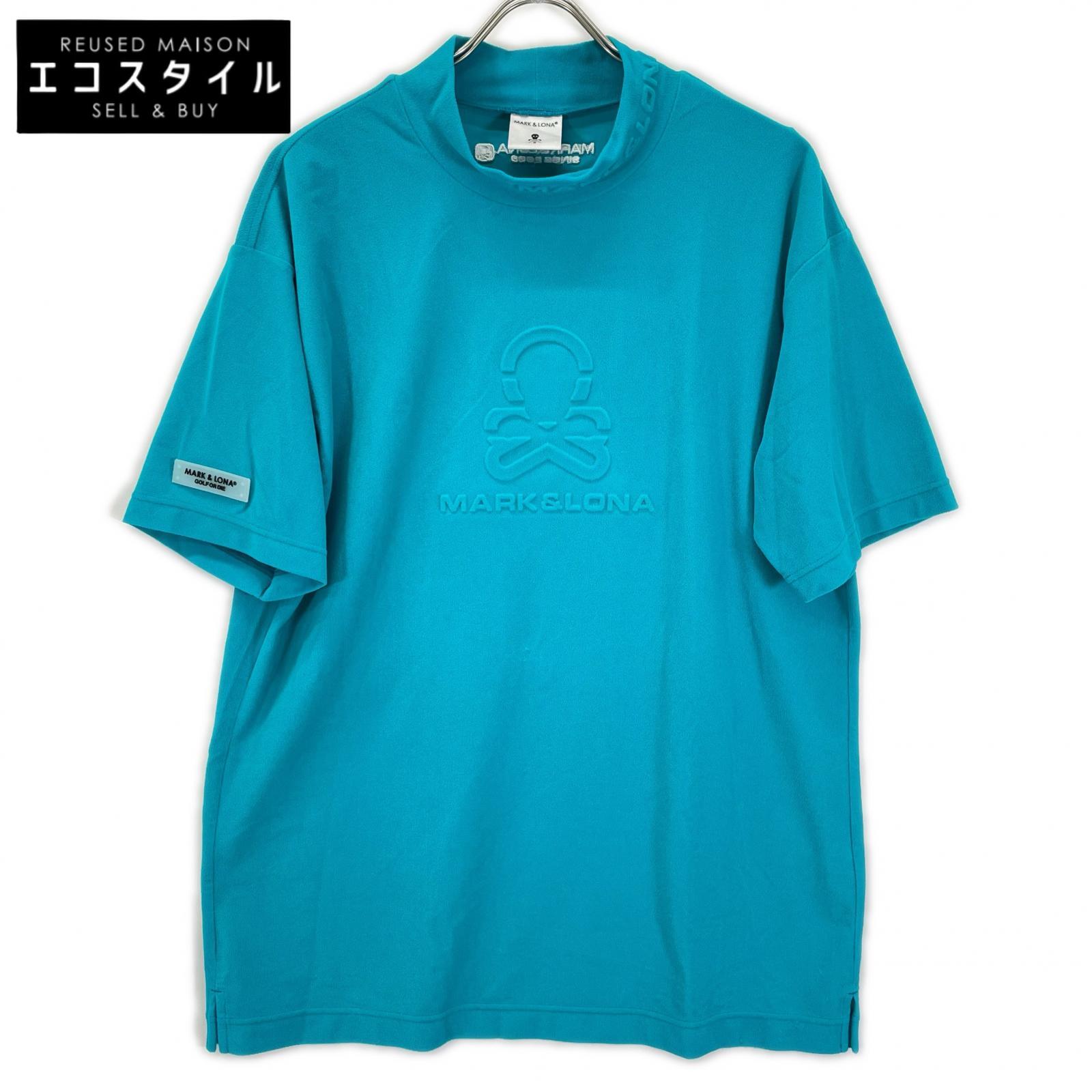 MARK&LONA マークアンドロナ 25年 MLM-5A-AA09 ブルー Ever ECONYL Mock Neck Tee トップス