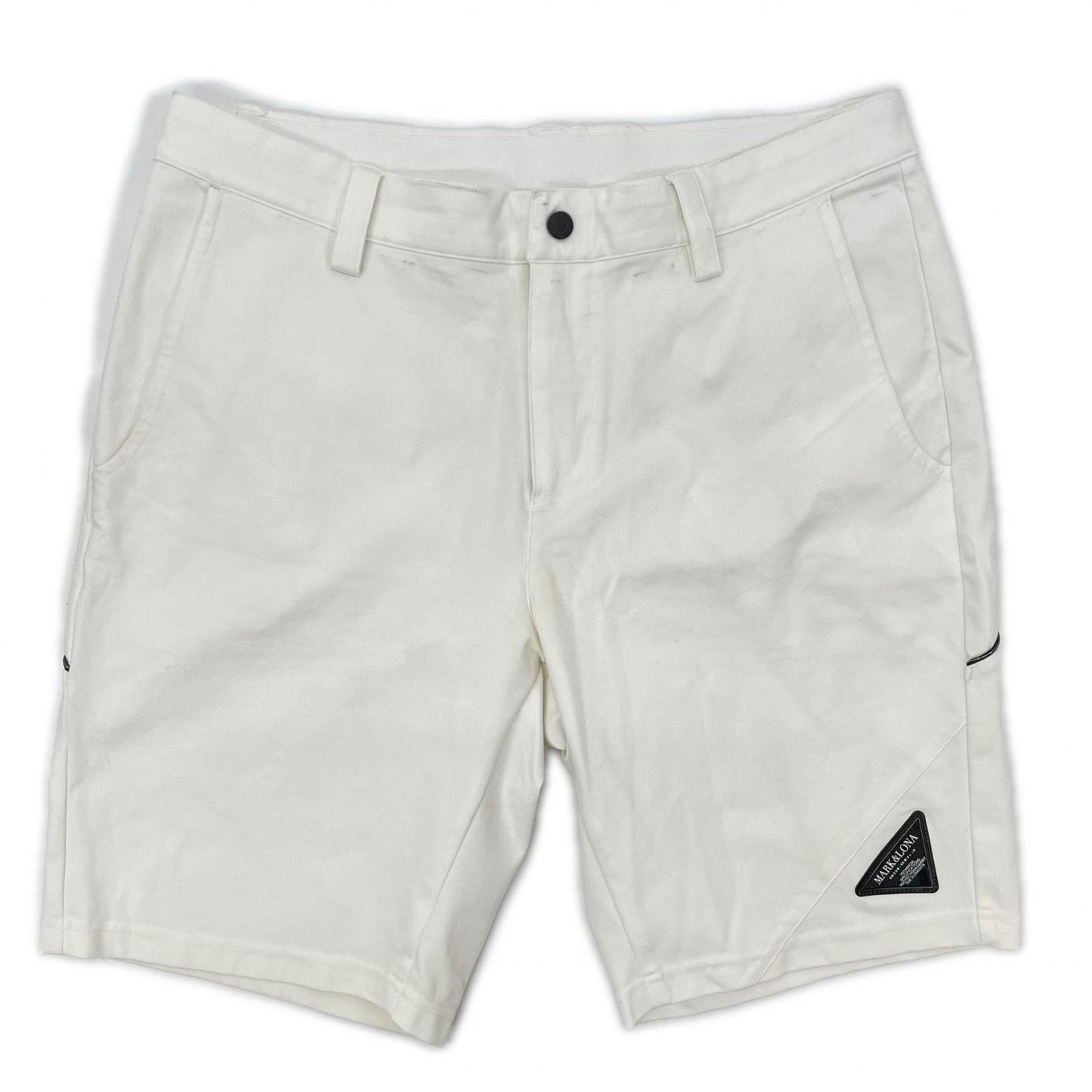 MARK&LONA マークアンドロナ 25SS MLM-5A-AT58 ホワイト ナイロン ゴルフ ショートパンツ ボトムス