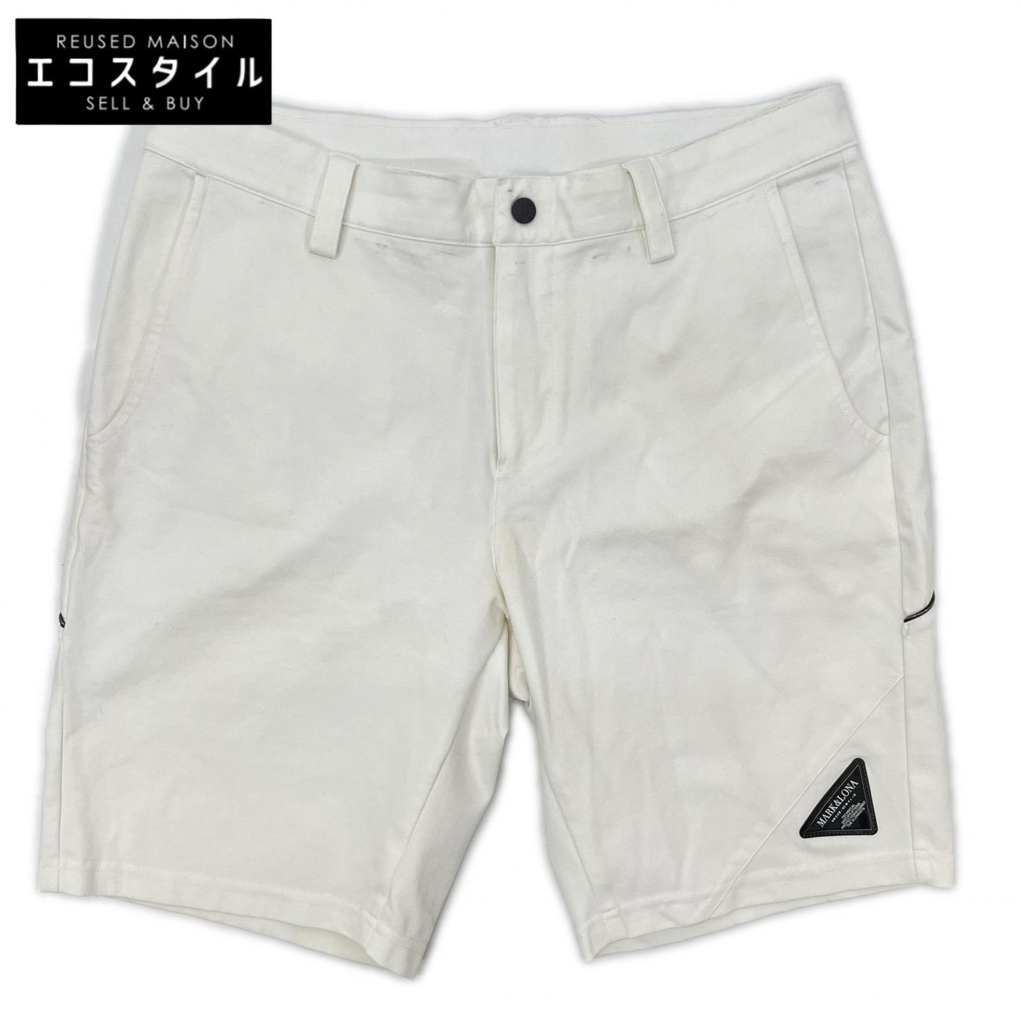 MARK&LONA マークアンドロナ 25SS MLM-5A-AT58 ホワイト ナイロン ゴルフ ショートパンツ ボトムス