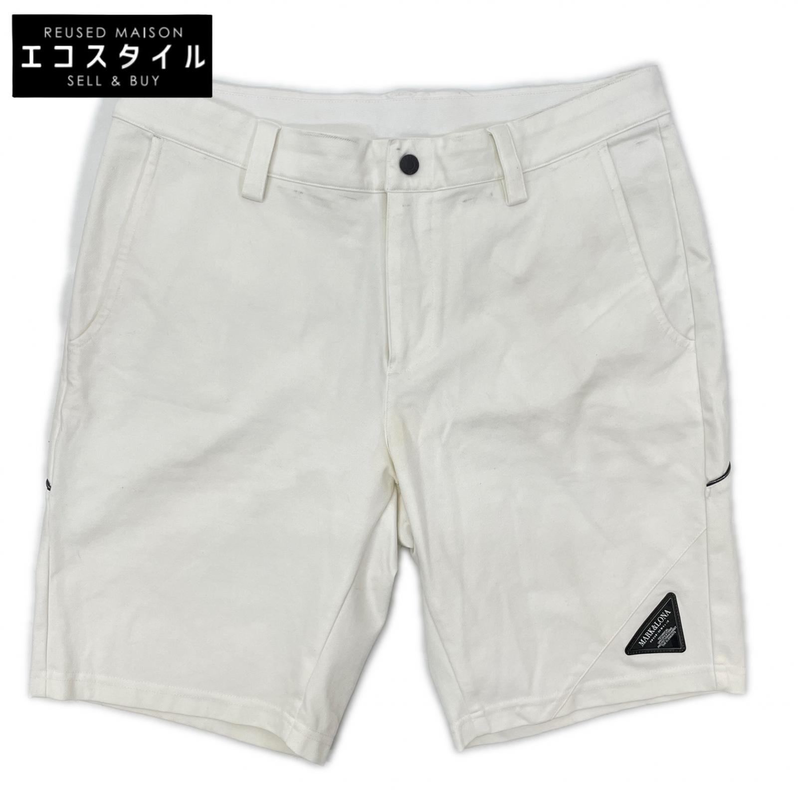MARK&LONA マークアンドロナ 25SS MLM-5A-AT58 ホワイト ナイロン ゴルフ ショートパンツ ボトムス