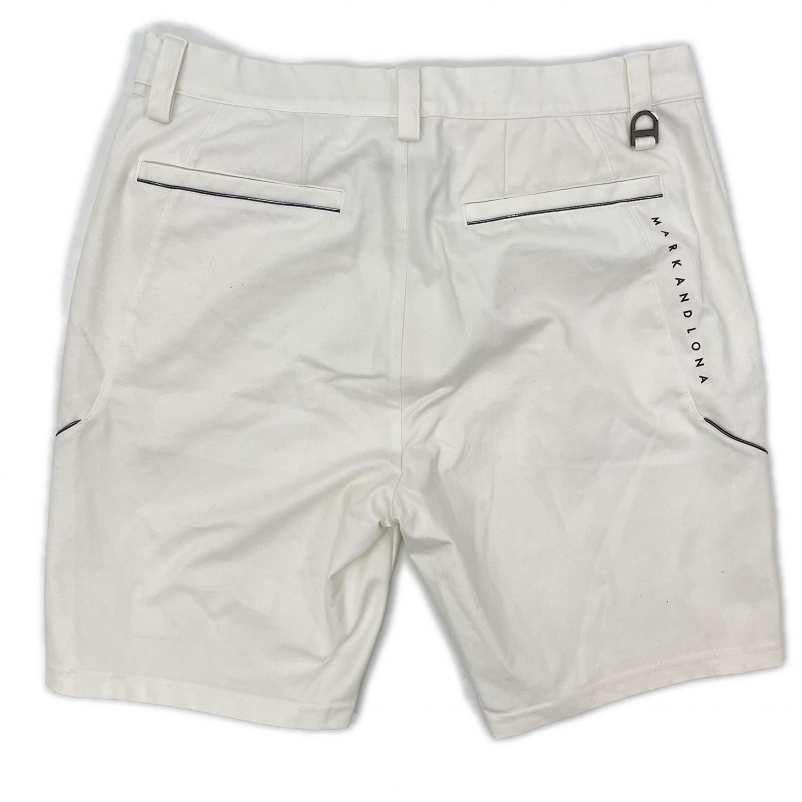 MARK&LONA マークアンドロナ 25SS MLM-5A-AT58 ホワイト ナイロン ゴルフ ショートパンツ ボトムス