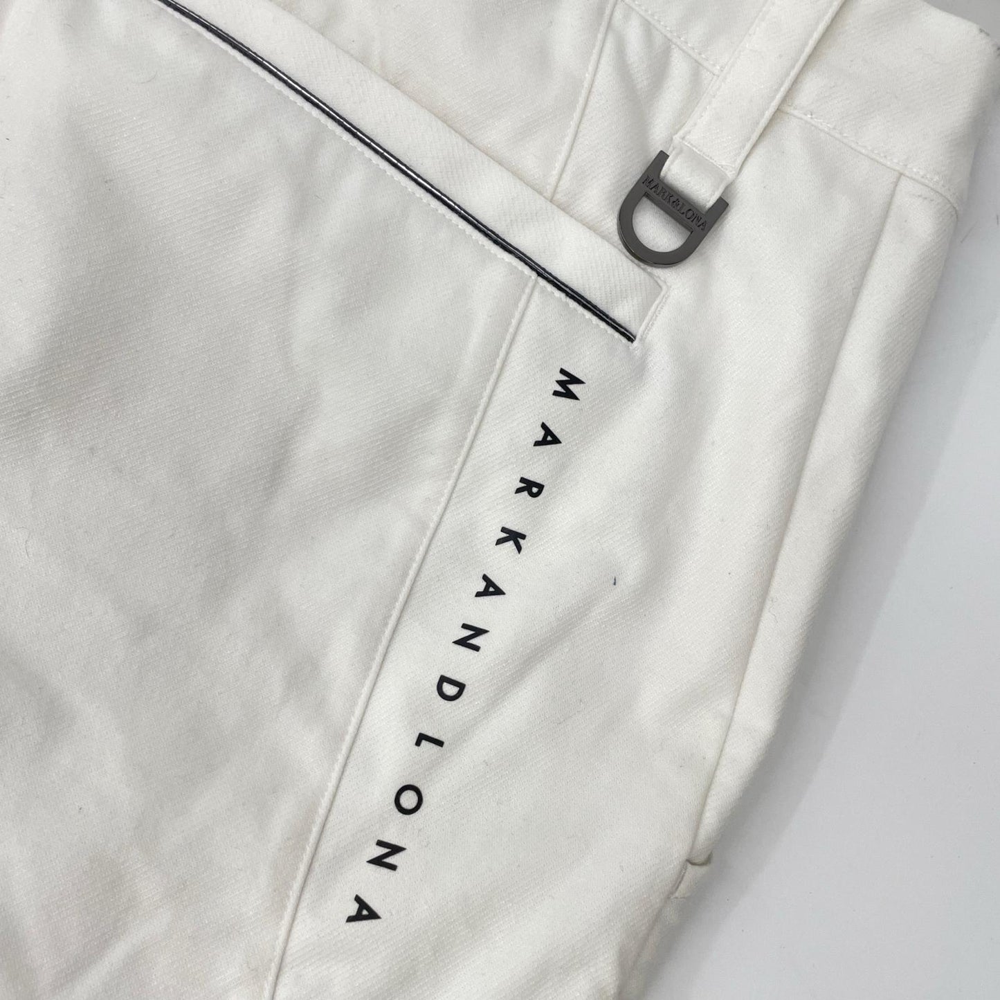 MARK&LONA マークアンドロナ 25SS MLM-5A-AT58 ホワイト ナイロン ゴルフ ショートパンツ ボトムス