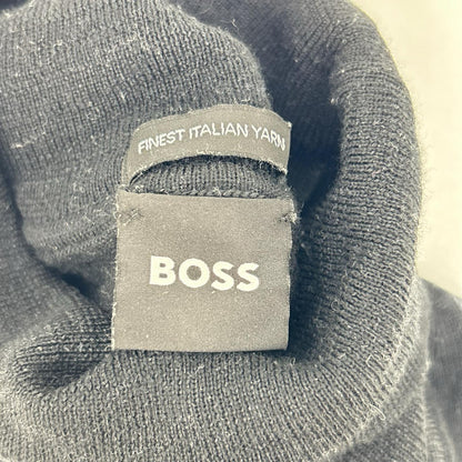BOSS ボス 10241489 ブラック ウール ハイネック セーター トップス