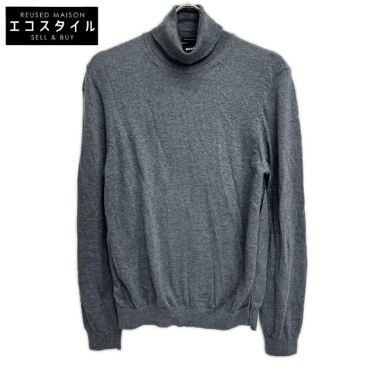 BOSS ボス 10241489 グレー ウール ハイネック セーター トップス