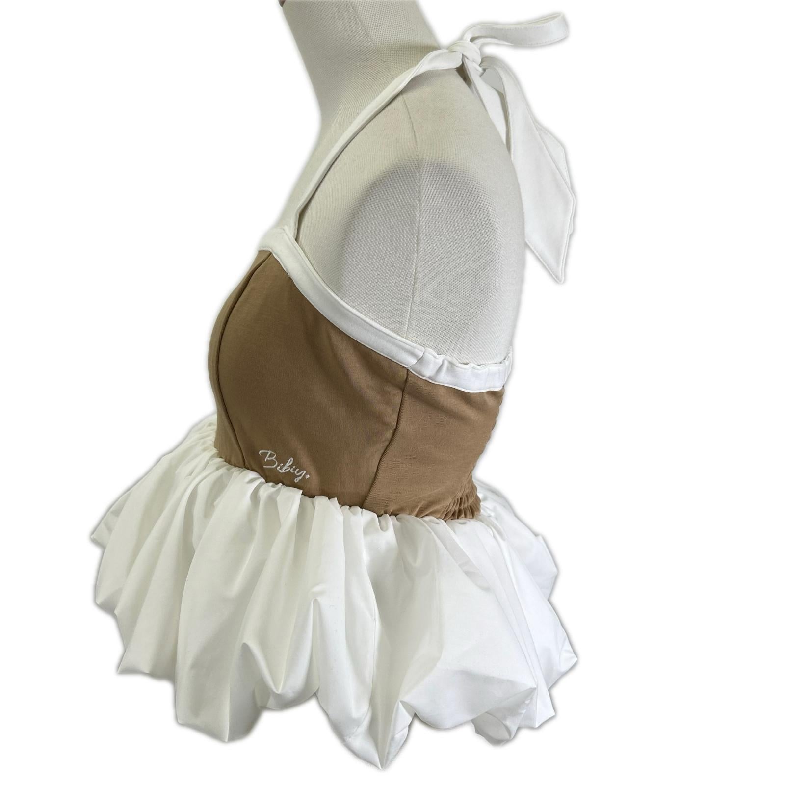 Bibiy ビビィ B60-TS161 ホワイト×ベージュ WINNIE BALLOON TOP トップス