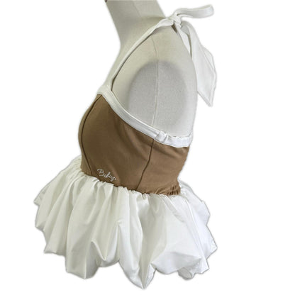Bibiy ビビィ B60-TS161 ホワイト×ベージュ WINNIE BALLOON TOP トップス