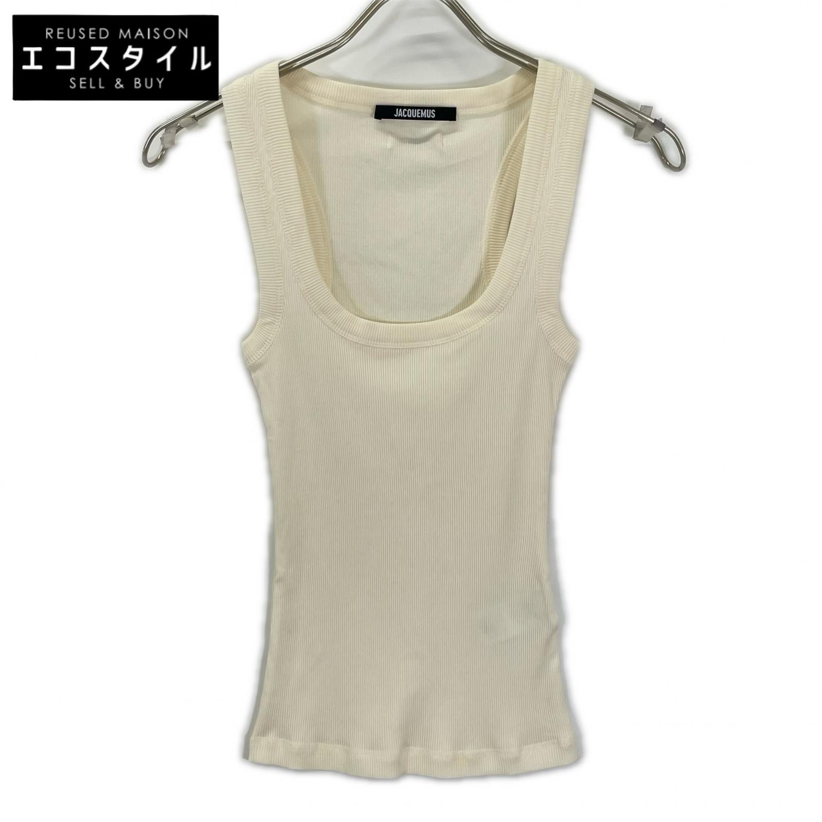 JACQUEMEUS ジャックムス 241JS158-2-32-100 アイボリー Gros Grain タンクトップ トップス