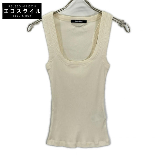 JACQUEMEUS ジャックムス 241JS158-2-32-100 アイボリー Gros Grain タンクトップ トップス