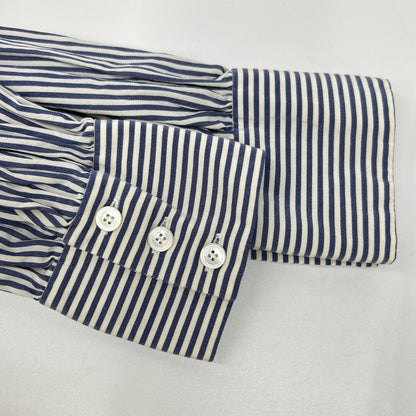 CELINE Celine 2B233110I striped silk bow-tie frill shirt top