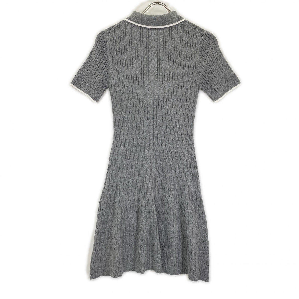 FRAY I.D Fray I.D FWNO254297 gray 25SS polo-collar cable-knit mini dress dress