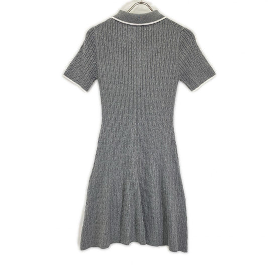 FRAY I.D フレイアイディー FWNO254297 グレー 25SS ポロカラーケーブルニットミニワンピース ワンピース