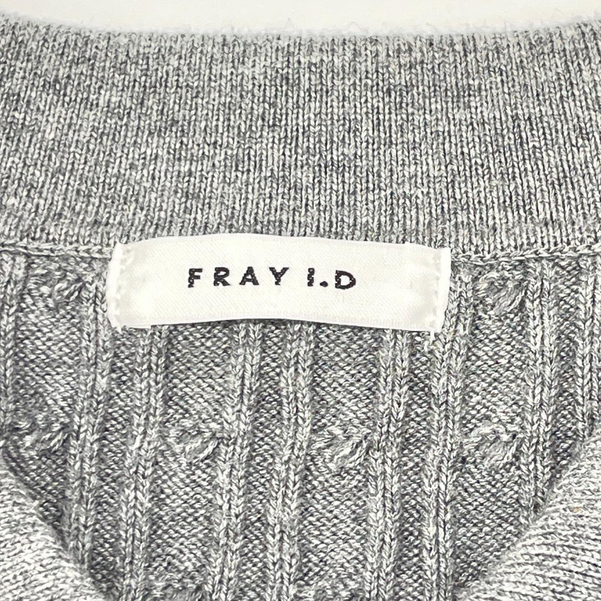 FRAY I.D Fray I.D FWNO254297 gray 25SS polo-collar cable-knit mini dress dress