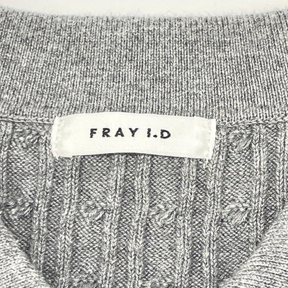 FRAY I.D Fray I.D FWNO254297 gray 25SS polo-collar cable-knit mini dress dress