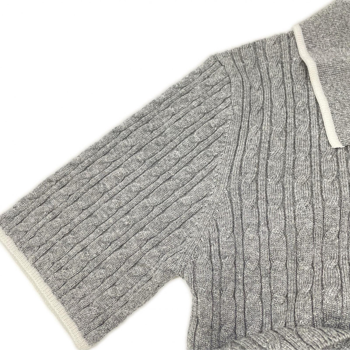 FRAY I.D Fray I.D FWNO254297 gray 25SS polo-collar cable-knit mini dress dress