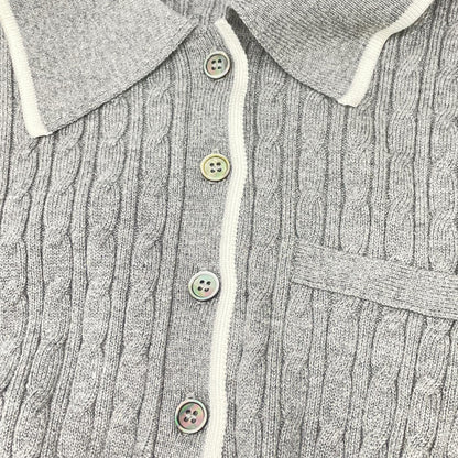 FRAY I.D Fray I.D FWNO254297 gray 25SS polo-collar cable-knit mini dress dress