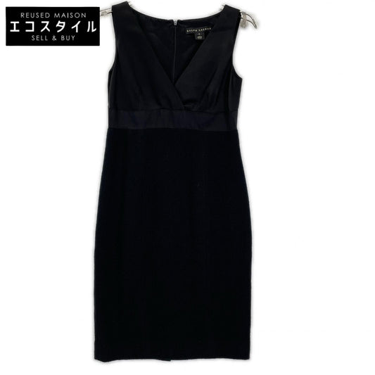 RALPH LAUREN Ralph Lauren black sleeveless tweed paneled dress dress