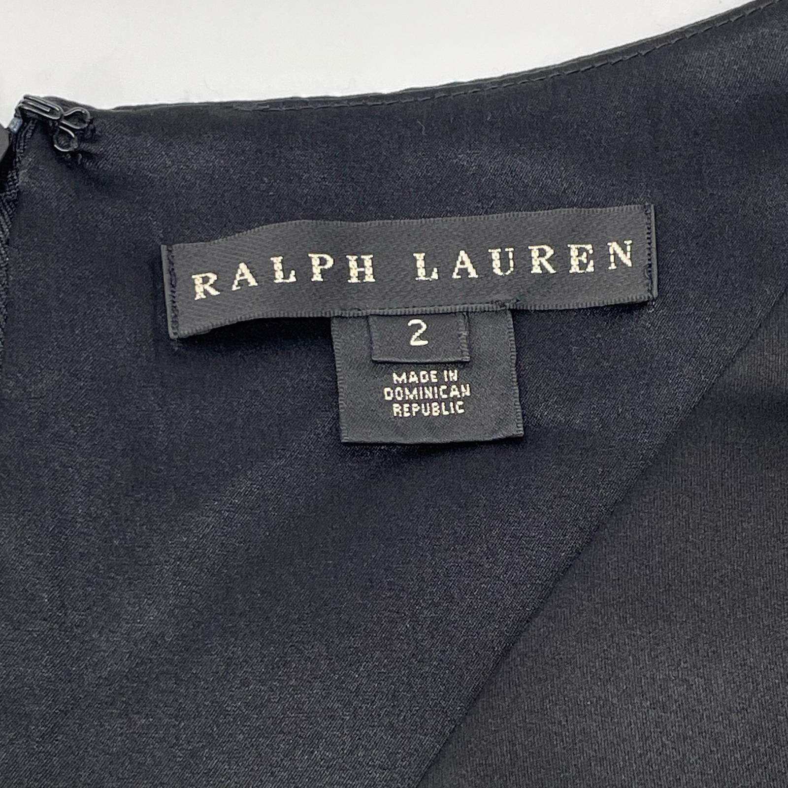 RALPHLAUREN ラルフローレン ブラック ノースリーブ ツイード 切り替えワンピース ワンピース