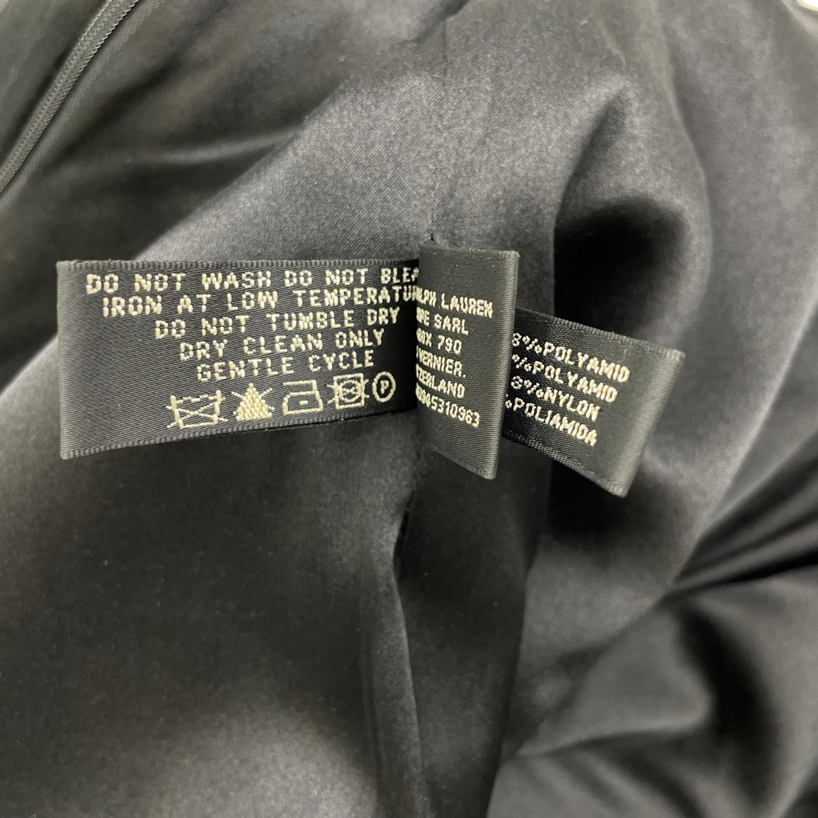 RALPHLAUREN ラルフローレン ブラック ノースリーブ ツイード 切り替えワンピース ワンピース