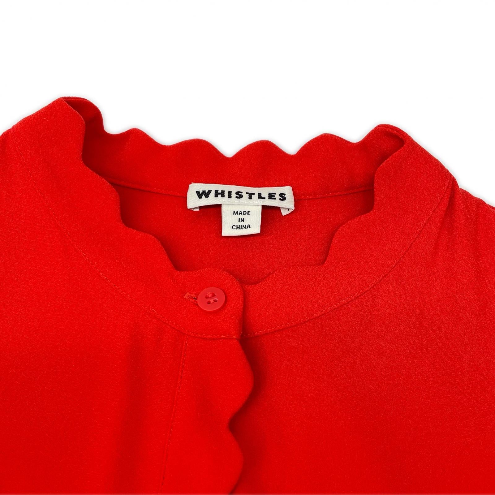 WHISTLES ウィッスルズ 2064178 レッド スカラップカラー デザインカラー ワンピース ワンピース
