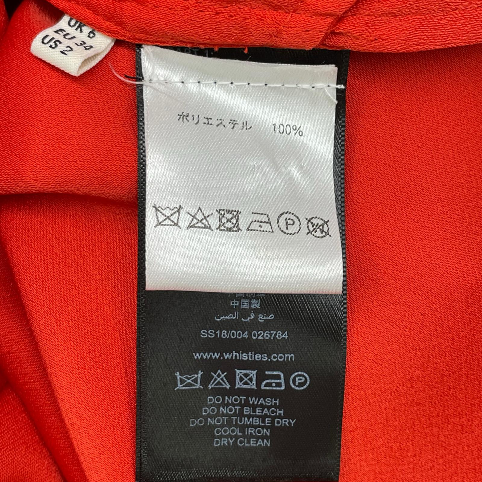 WHISTLES ウィッスルズ 2064178 レッド スカラップカラー デザインカラー ワンピース ワンピース