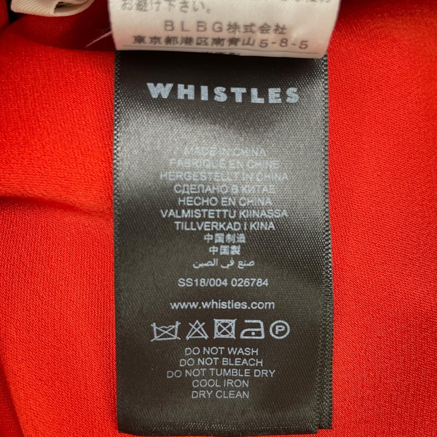 WHISTLES ウィッスルズ 2064178 レッド スカラップカラー デザインカラー ワンピース ワンピース
