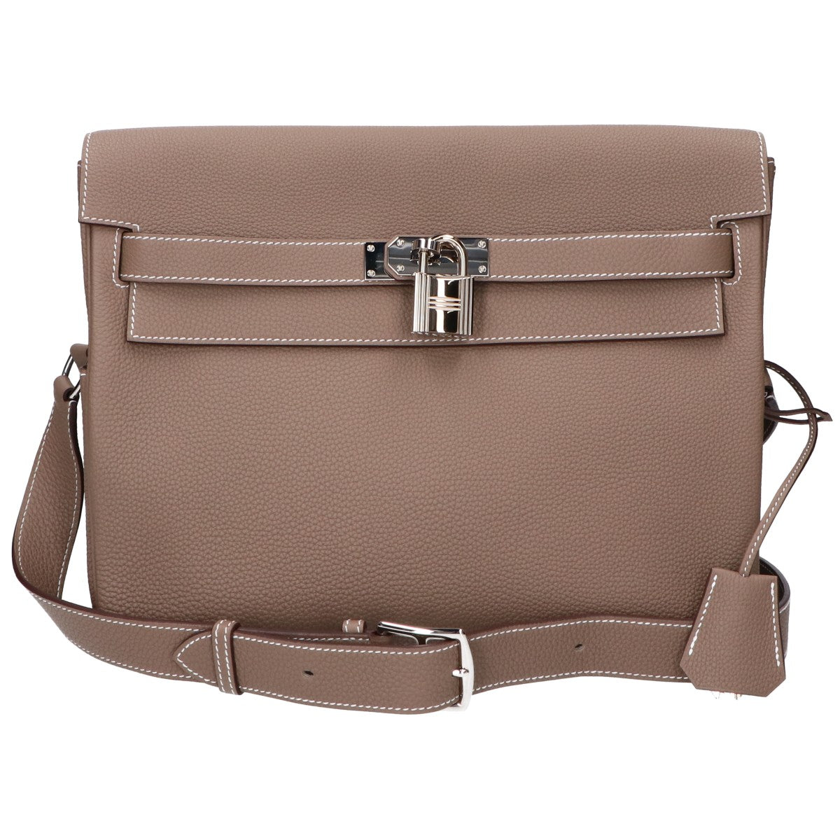 HERMES エルメス B刻印 トゴ エトゥープ メッセンジャーケリーGM ショルダーバッグ
