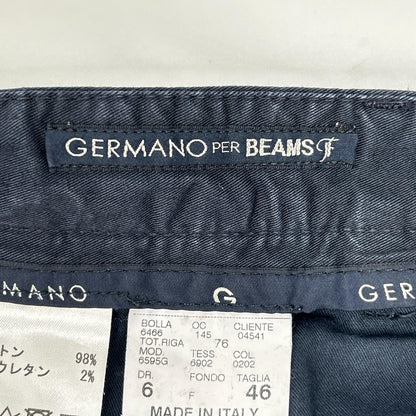 GERMANO ジェルマーノ 6595G ネイビー BEAMSF別注 コットンギャバジン 1プリーツショーツ ボトムス