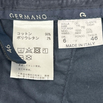 GERMANO ジェルマーノ 6595G ネイビー BEAMSF別注 コットンギャバジン 1プリーツショーツ ボトムス