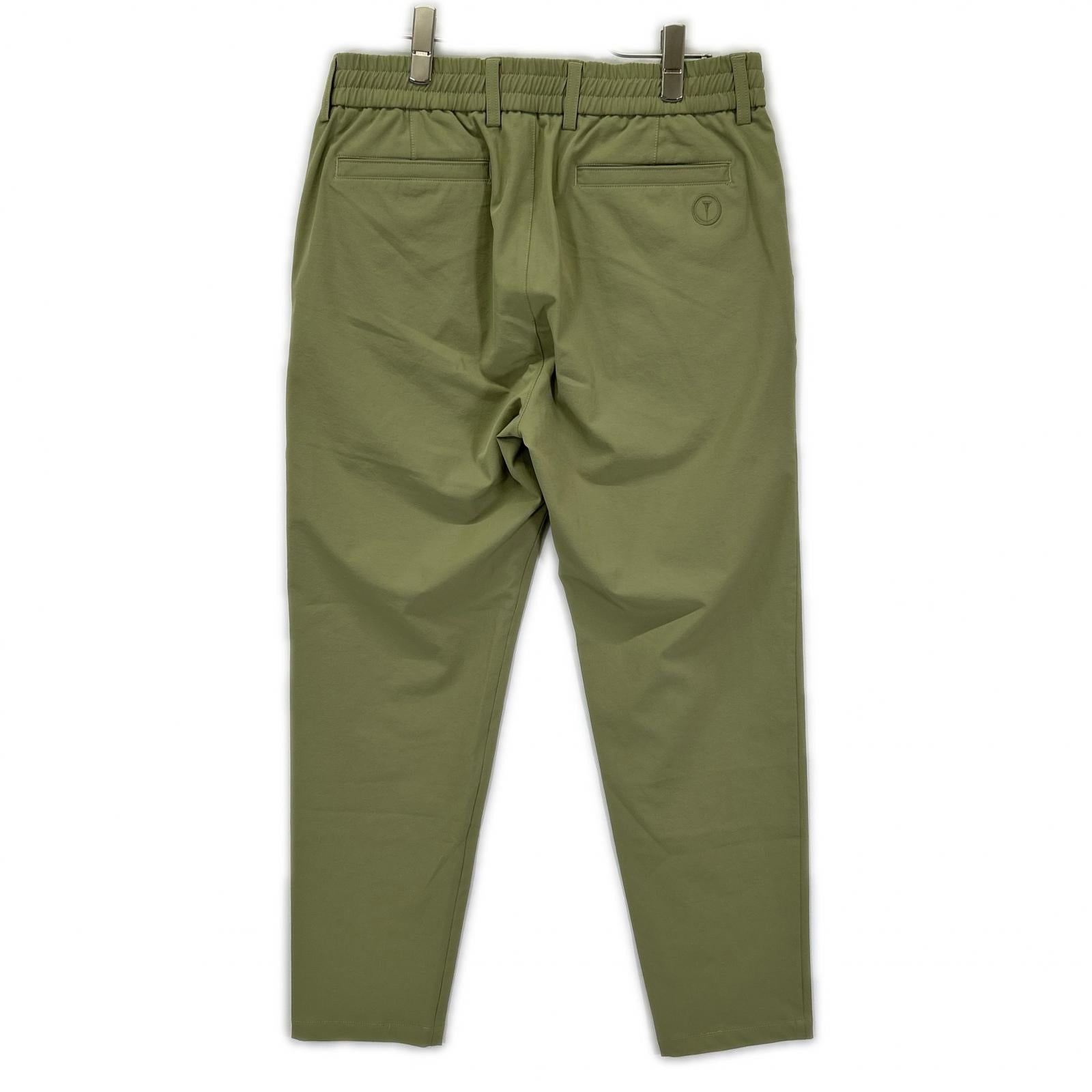 TRATTO トラット 31-7231211 グリーン ストレッチ ワンタック ワイドパンツ ボトムス