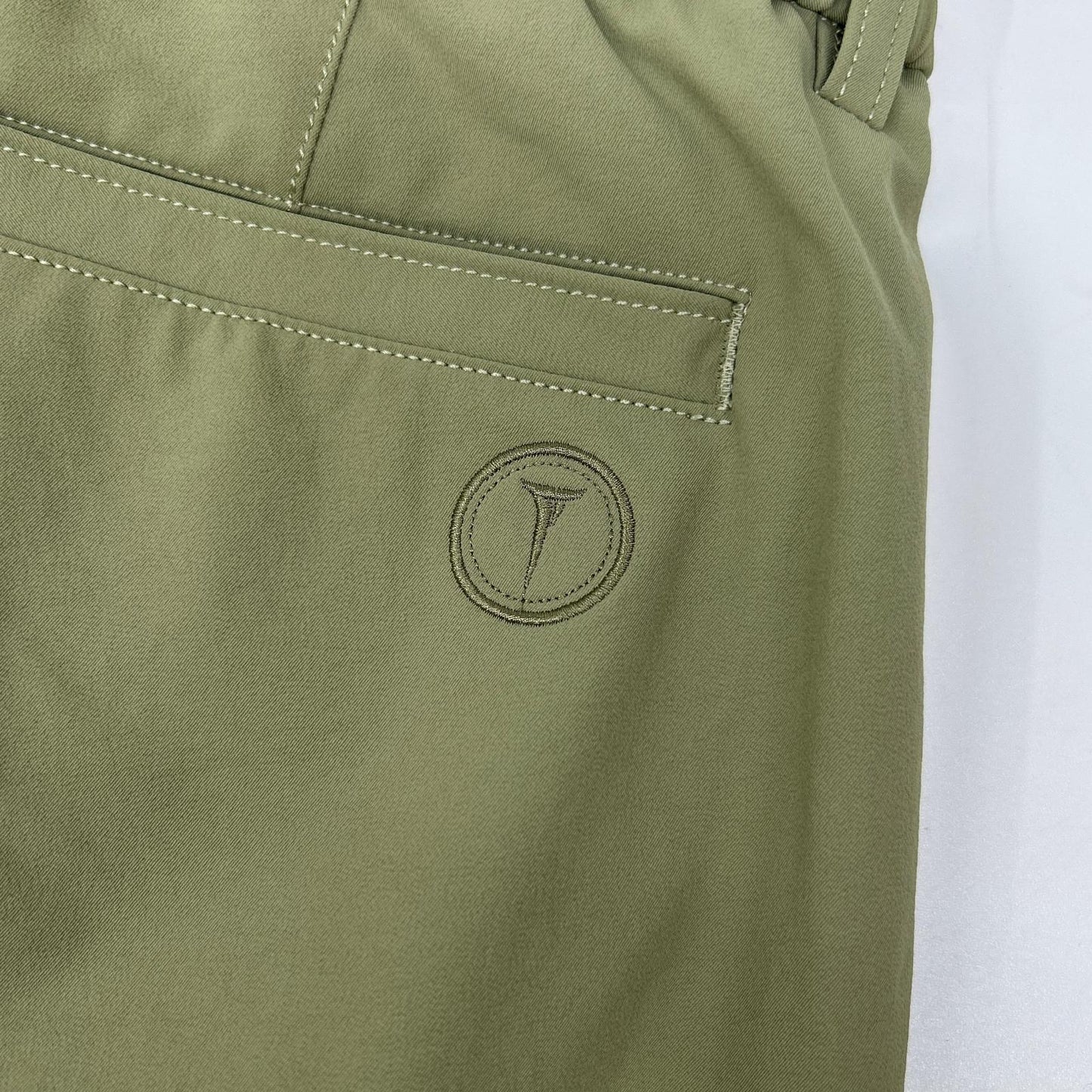 TRATTO トラット 31-7231211 グリーン ストレッチ ワンタック ワイドパンツ ボトムス