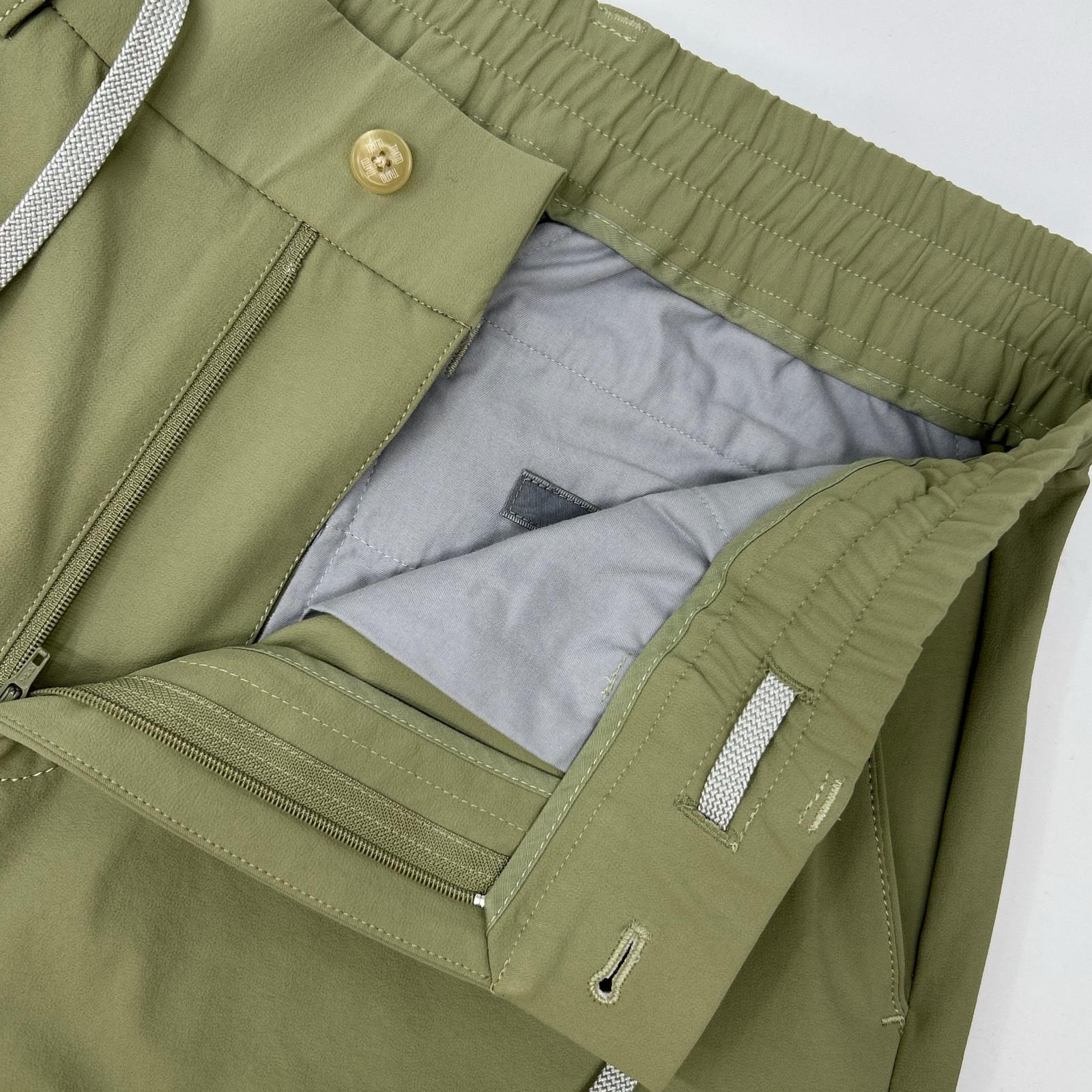 TRATTO トラット 31-7231211 グリーン ストレッチ ワンタック ワイドパンツ ボトムス