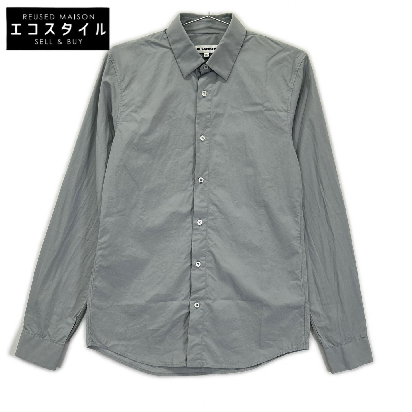 JILSANDER ジルサンダー 18年 JSUUN740226 グレー 長袖 セミワイド シャツ トップス