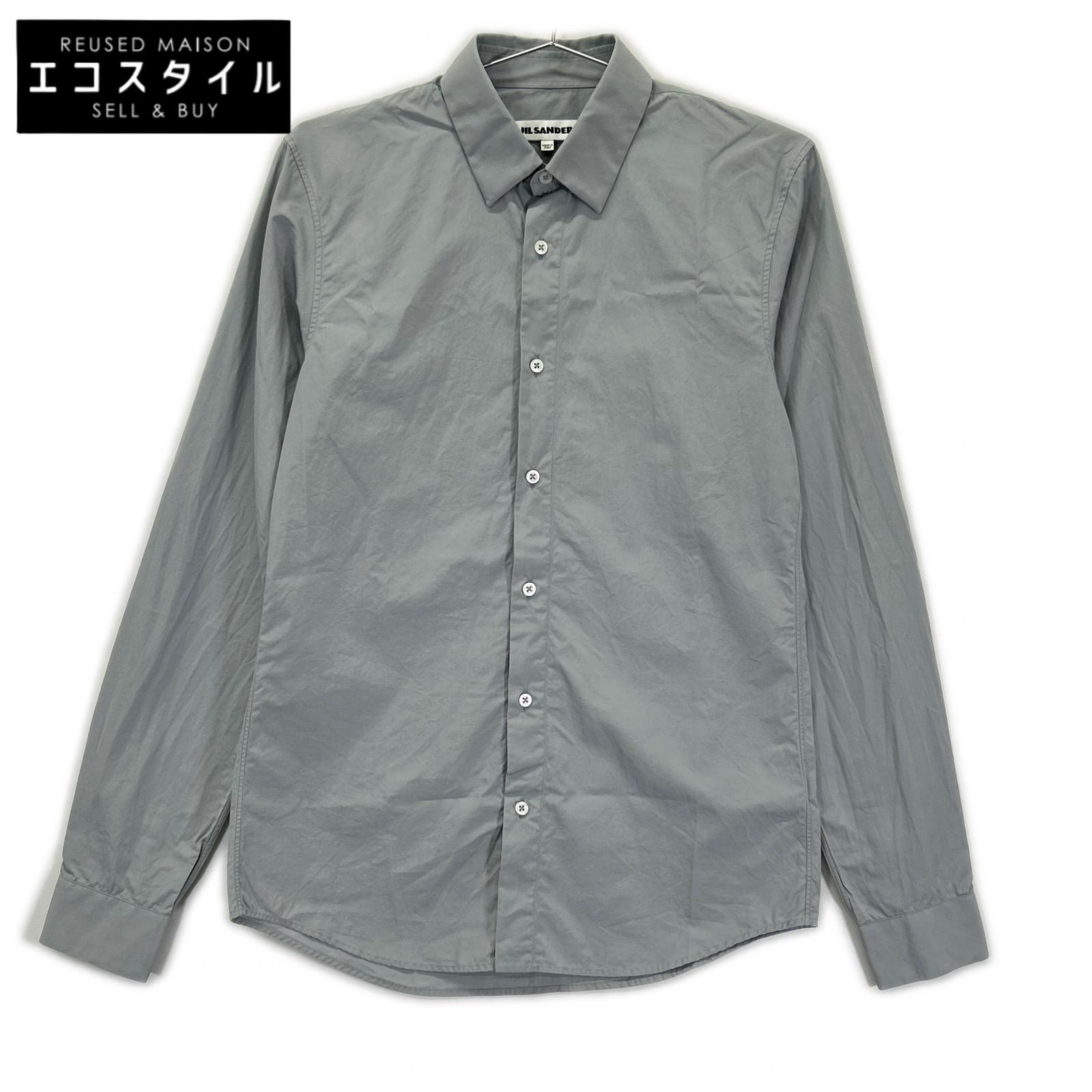 JILSANDER ジルサンダー 18年 JSUUN740226 グレー 長袖 セミワイド シャツ トップス
