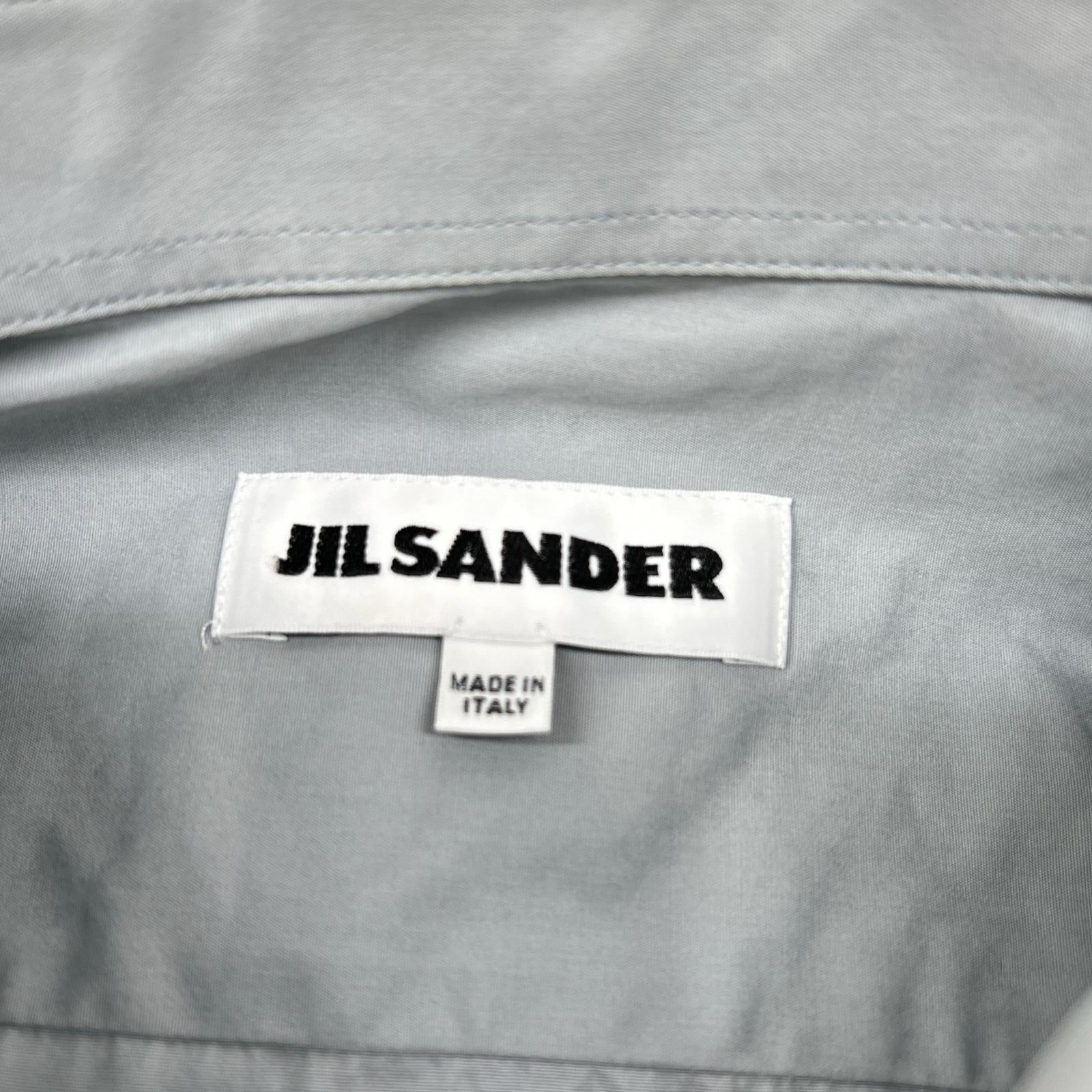 JILSANDER ジルサンダー 18年 JSUUN740226 グレー 長袖 セミワイド シャツ トップス