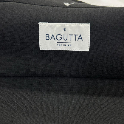 Bagutta バグッタ ブラック 10639 IVO GAL メタルボタン 2フラップポケット ウール混 シャツ トップス