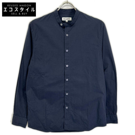 JILSANDER ジルサンダー 18年 ネイビー JSUO742326 バンドカラー シャツ トップス