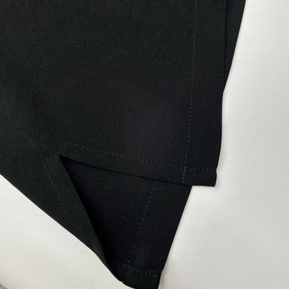 Y's ワイズ YN-P37-500 Black Front-Tightening Wide-Leg Pants Bottoms