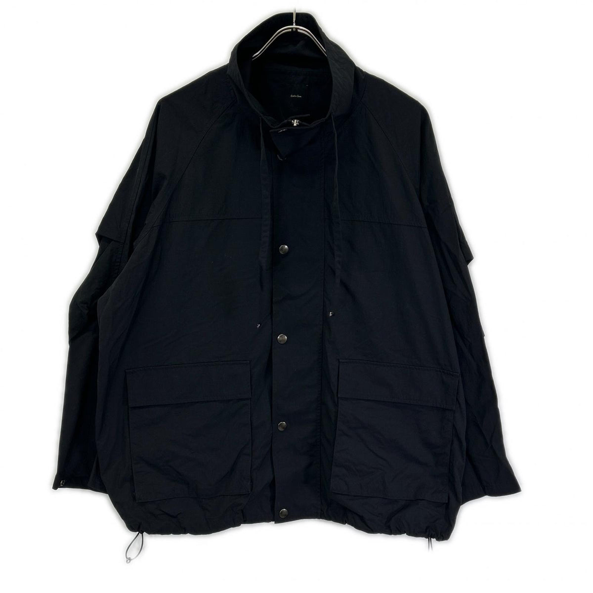 Spick & Span 23-011-200-2010-1-0 black nylon high-neck blouson jacket