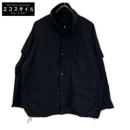 Spick & Span 23-011-200-2010-1-0 black nylon high-neck blouson jacket