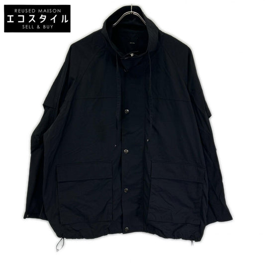 Spick & Span 23-011-200-2010-1-0 black nylon high-neck blouson jacket