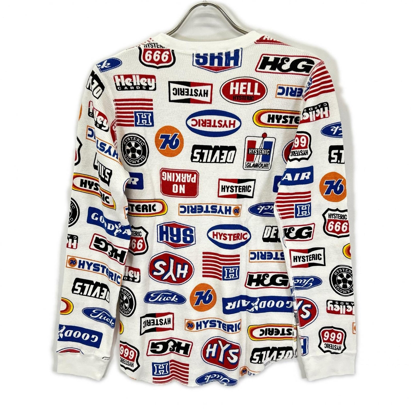 HYSTERIC GLAMOUR ヒステリックグラマー 01233CL05 ホワイト HYSTERIC MOTOR柄 Tシャツ トップス