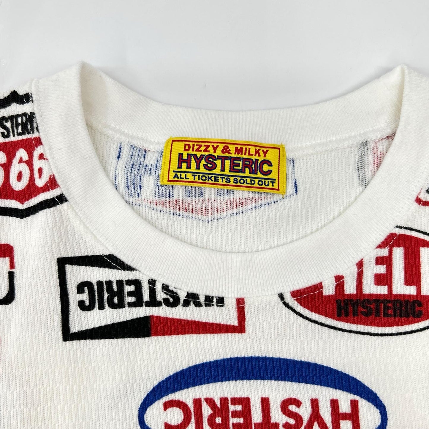 HYSTERIC GLAMOUR ヒステリックグラマー 01233CL05 ホワイト HYSTERIC MOTOR柄 Tシャツ トップス