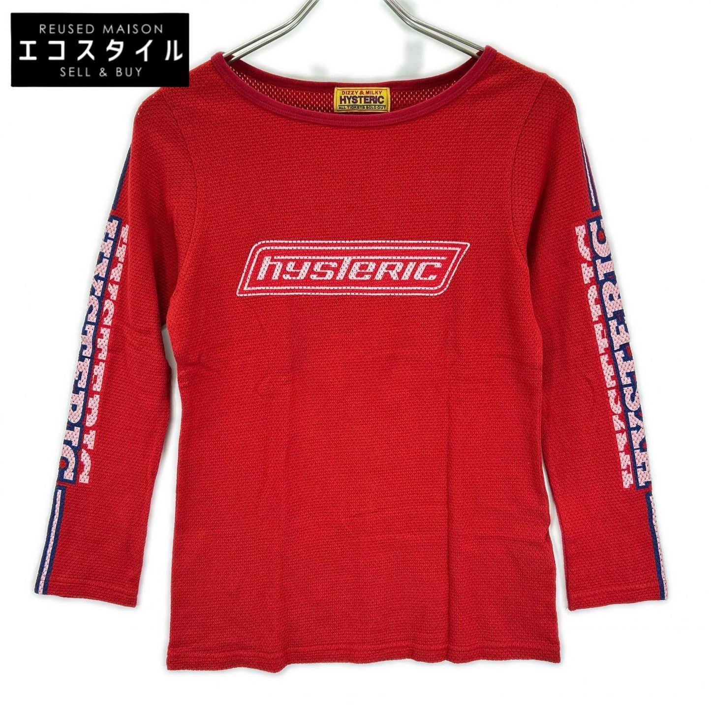 HYSTERIC GLAMOUR ヒステリックグラマー 01241CL06 レッド VIXEN GIRL Tシャツ トップス